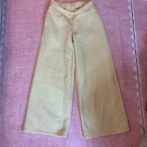 Cream Wide-Leg Pants